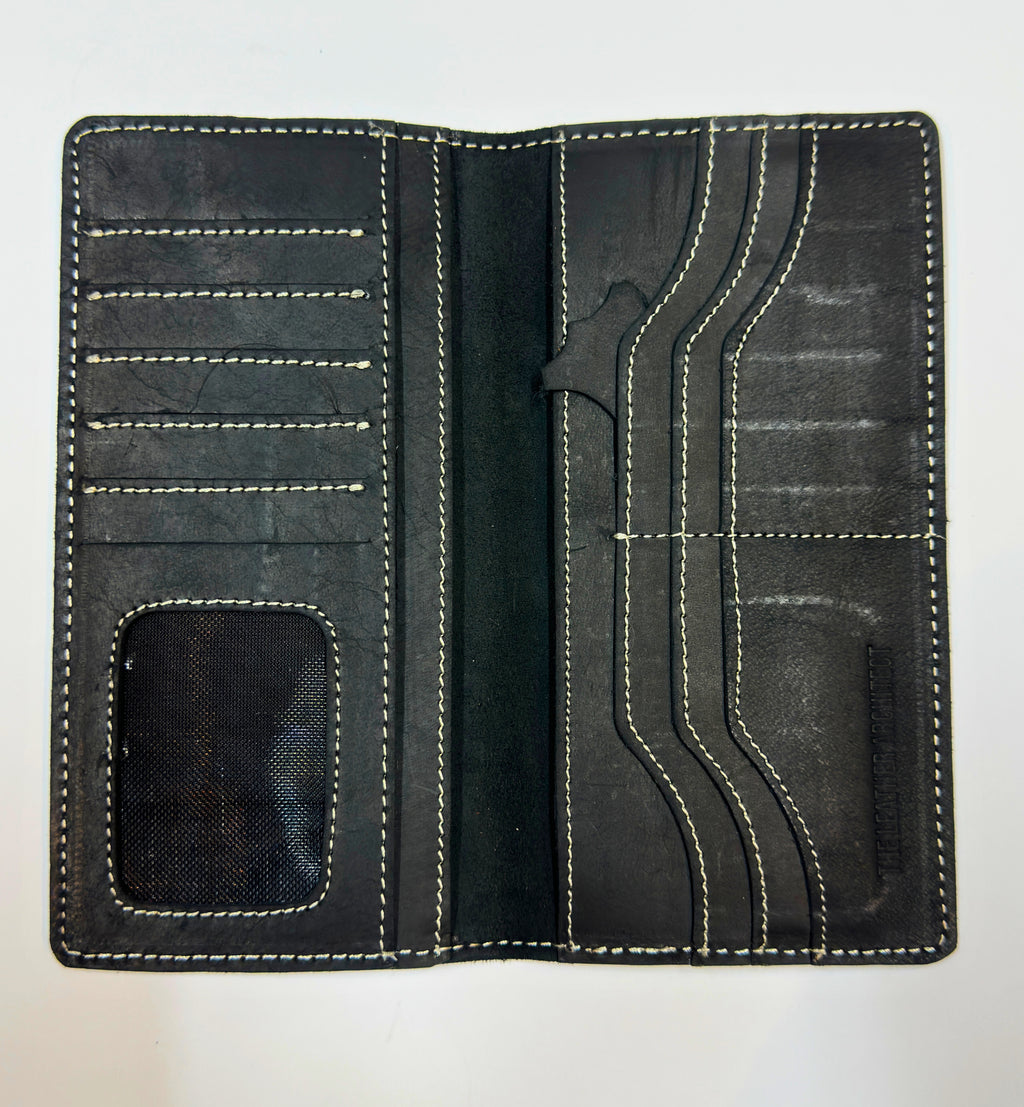 Raw Pure Leather Long Wallet