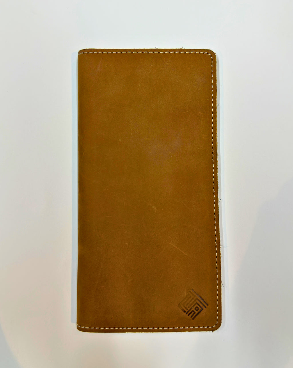 Brown Raw Pure Leather Long Wallet